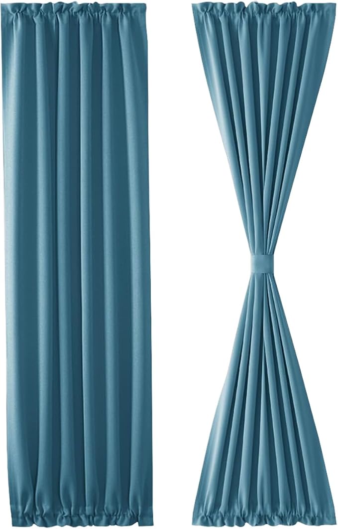 DWCN French Door Curtains – Rod Pocket Thermal Blackout Curtain - Image 7