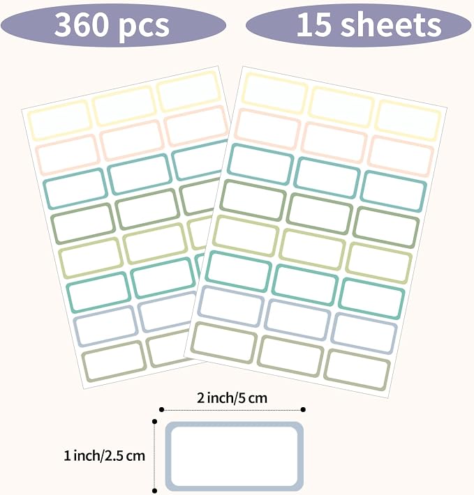 STARLIBOO Removable Labels, Removable Colored Labels Stickers, Self-Adhesive - Image 3