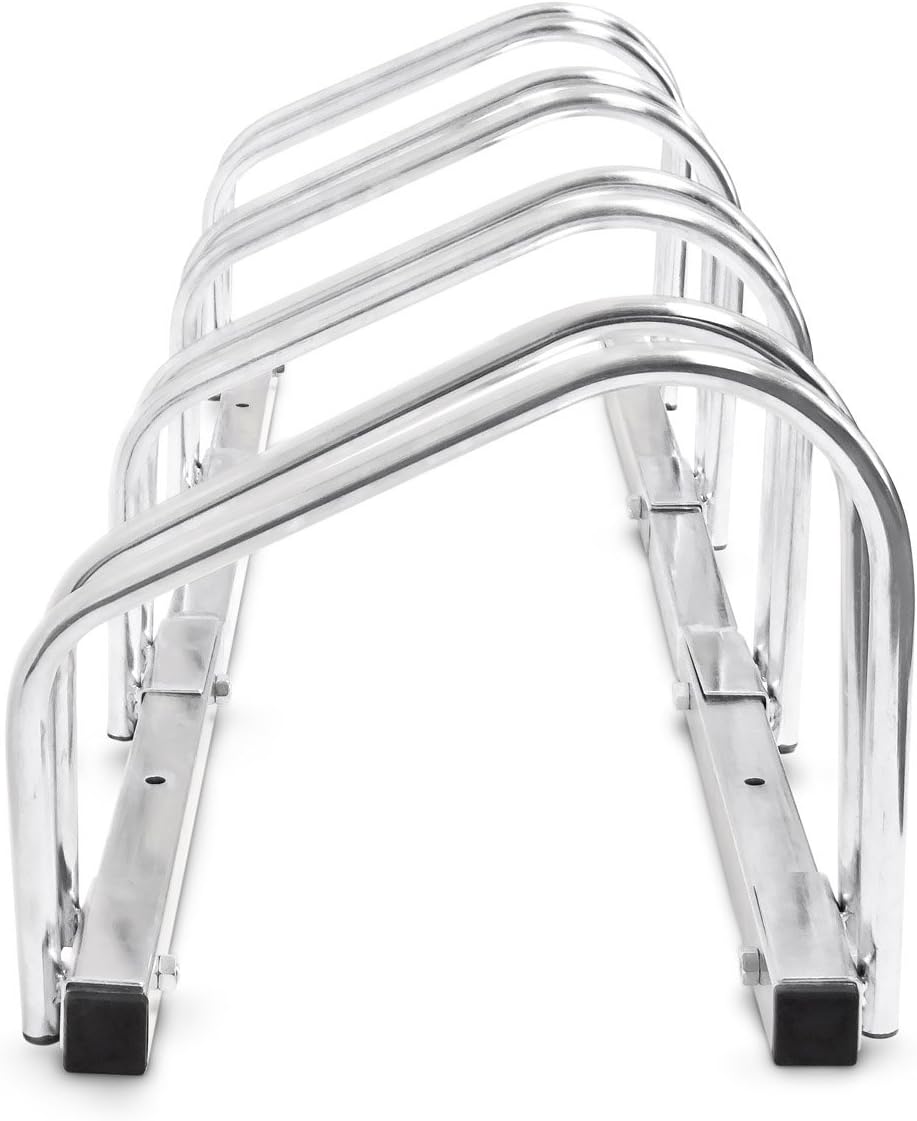Relaxdays Bike Stand for 4 Bikes, Floor and Wall Mount, 26 x 100 x 32 cm, Out...