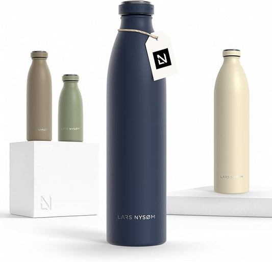 LARS NYSØM Stainless Steel Insulated Water Bottle 12oz 17oz 25oz 34oz 51oz | by LN