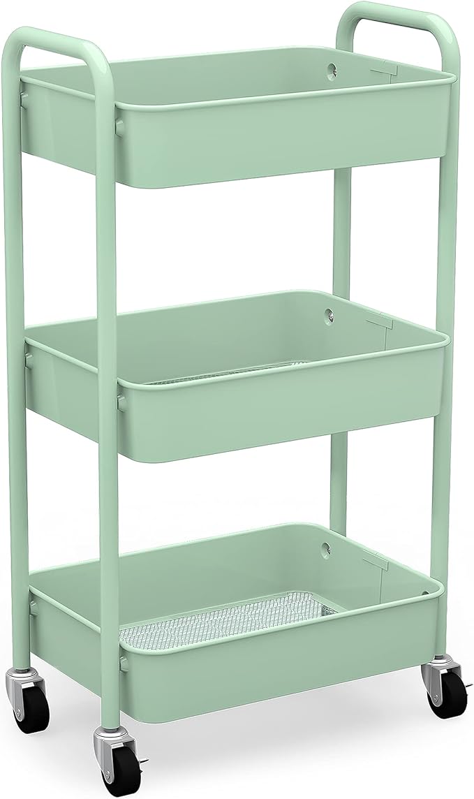 CAXXA 3-Tier Rolling Metal Storage Organizer by CAXXADIRECT
