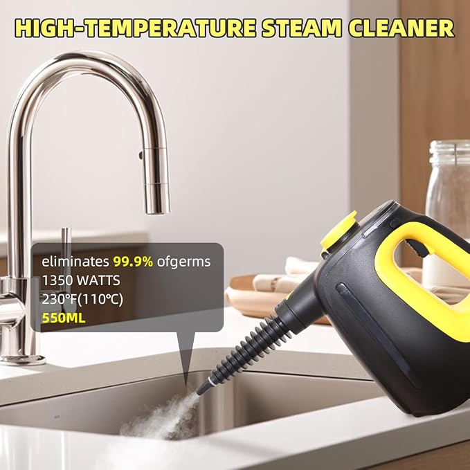 Handheld Steam Cleaner with 9 pcs Accessories Multi Surface Steam Cleaner - Image 4