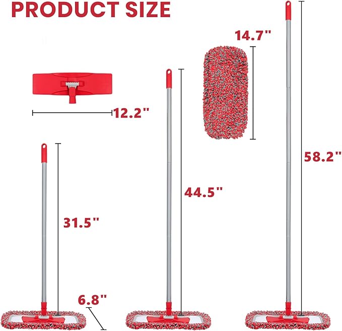 MAVRIZ Dust Mops for Hardwood Floors Cleaning Washable Wet and Dry Mop - Image 7