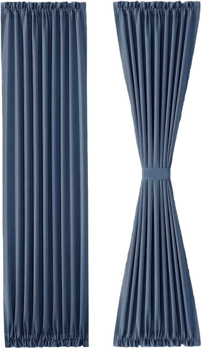DWCN French Door Curtains – Rod Pocket Thermal Blackout Curtain - Image 7