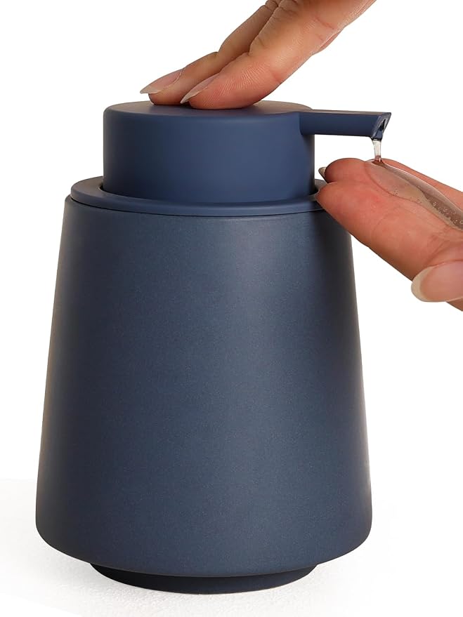 INGOFIN Ceramic Soap Dispenser, 14 oz Bathroom Hand Soap Dispenser, Liquid by INGOFIN