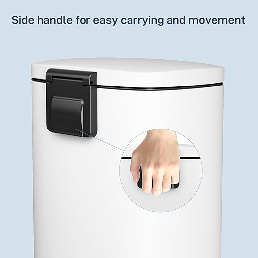 Arlopu 8 Gallon Step Trash Can, Stainless Steel Garbage Bin, Soft-Close Rubbish - Image 8