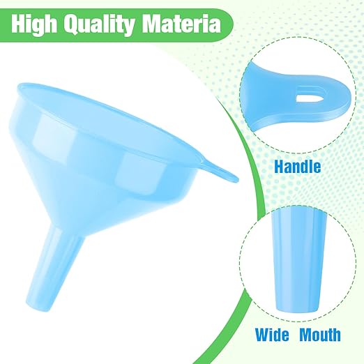 Honeydak 9 Pcs Multi-Purpose Plastic Funnels 4.7 Inch Wide Mouth Funnels - Image 2