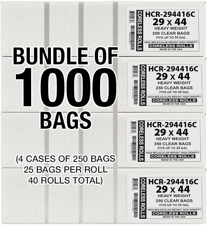 Aluf Plastics High Density Trash Bags, 26 Gallon, 16 Micron, - Image 2