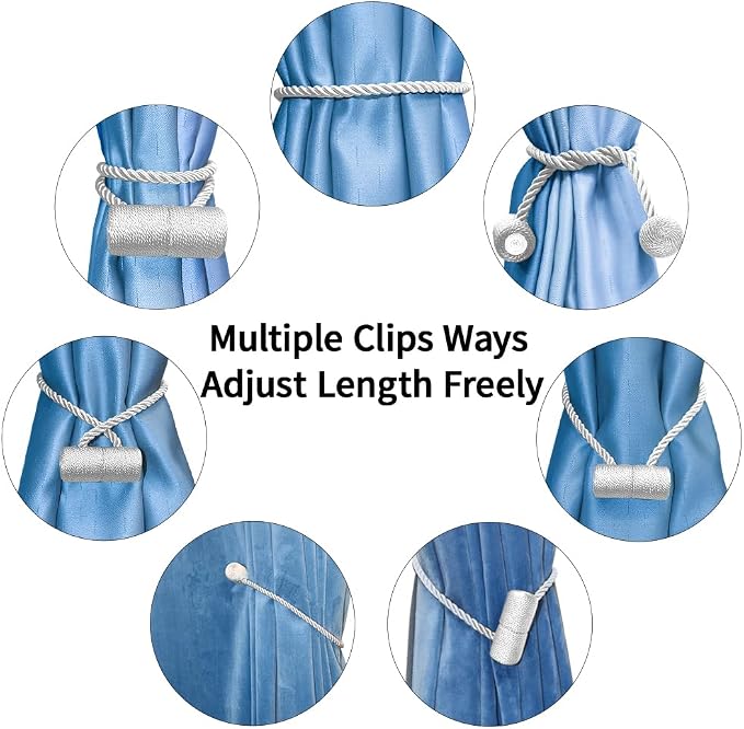 18 Inch Strong Magnetic Curtain Tiebacks, Curtain Holdbacks Modern Upgrade - Image 4
