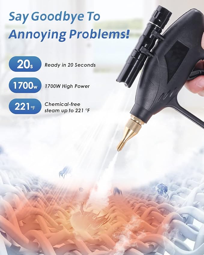 High Pressure Steam Cleaner - 1700W Handheld Steamer - Image 2