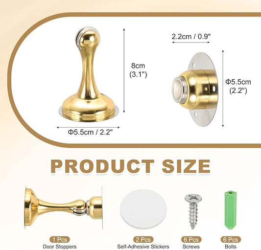 MECCANIXITY Magnetic Door Stoppers Stainless Steel Door Stops, Wall Floor - Image 2