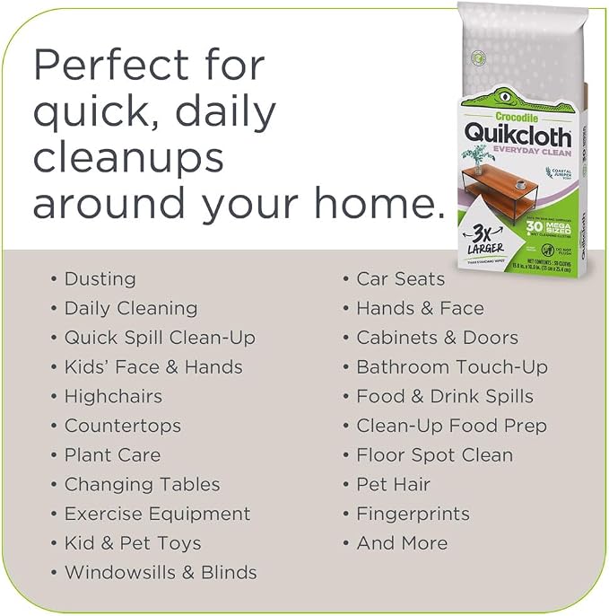 Quikcloth® Everyday Clean – Plant-Based, Plastic-Free Cleaning Wipes - Image 4