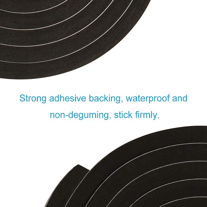 Window Foam Seal Tape 1/2Inch Wide X 1/2Inch Thick, High Density Self Adhesive - Image 4