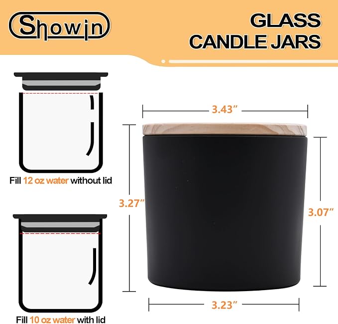 12 OZ Thick Candle Jars for Making Candles 12 Pcs, Empty Jars - Image 6