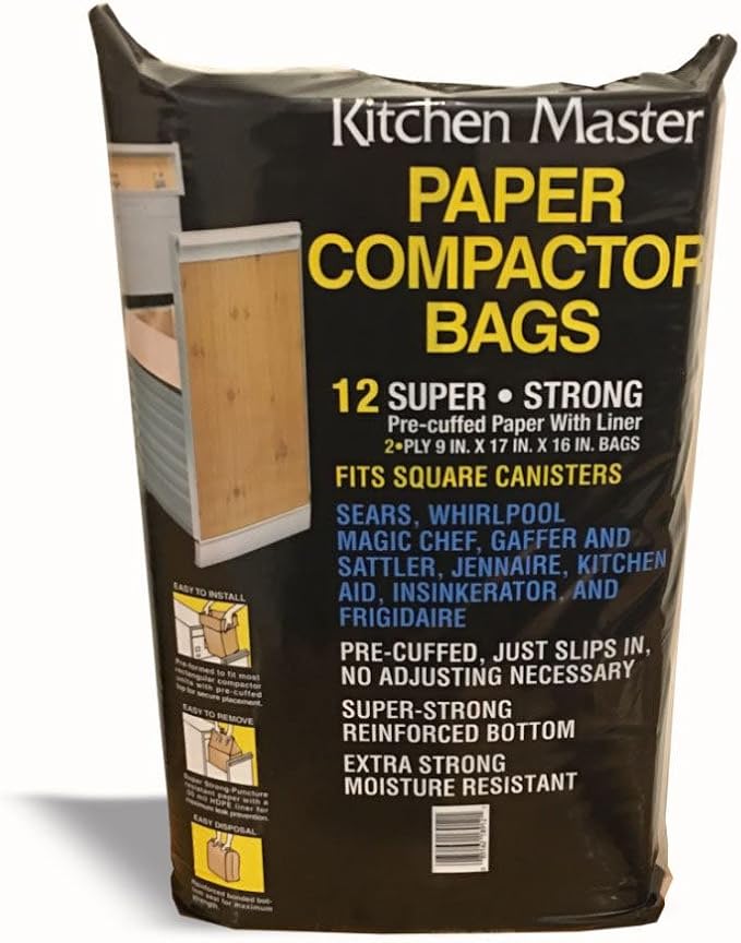 Kitchen Master Super Strong Compactor Bags | Precuffed, Garbage Compactor Bags - Image 2