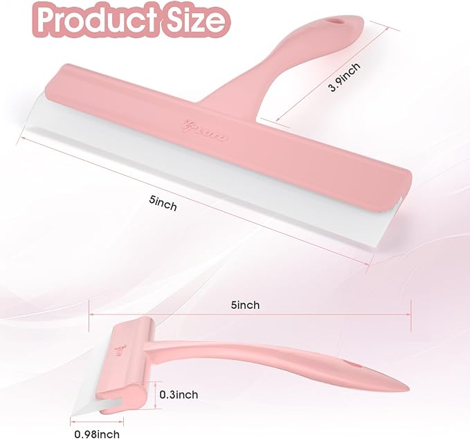 5" Silicone Shower Squeegee for Glass Doors & Car Windows - Image 4