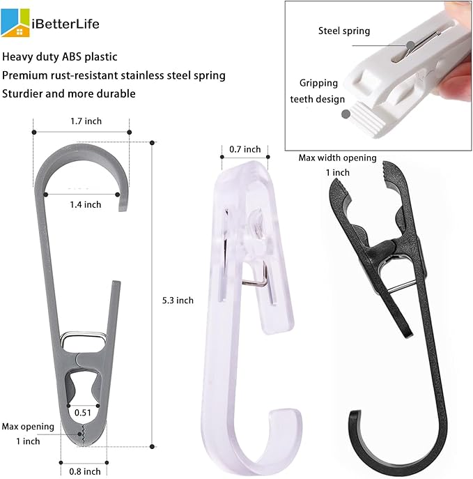 iBetterLife Laundry Hooks Hanging Clips - Image 7