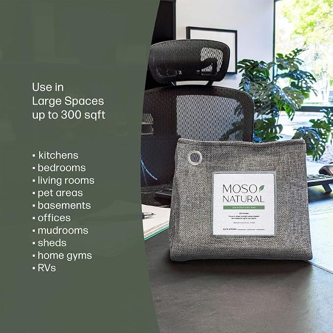 Moso Natural Air Purifying Bag 600g, Premium Bamboo Charcoal Odor Absorber - Image 5