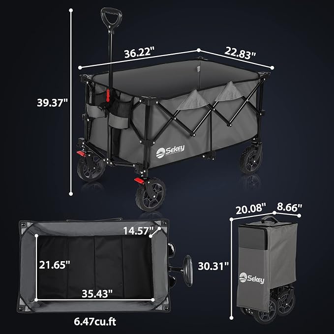Sekey 220L Collapsible Foldable Wagon - Image 6