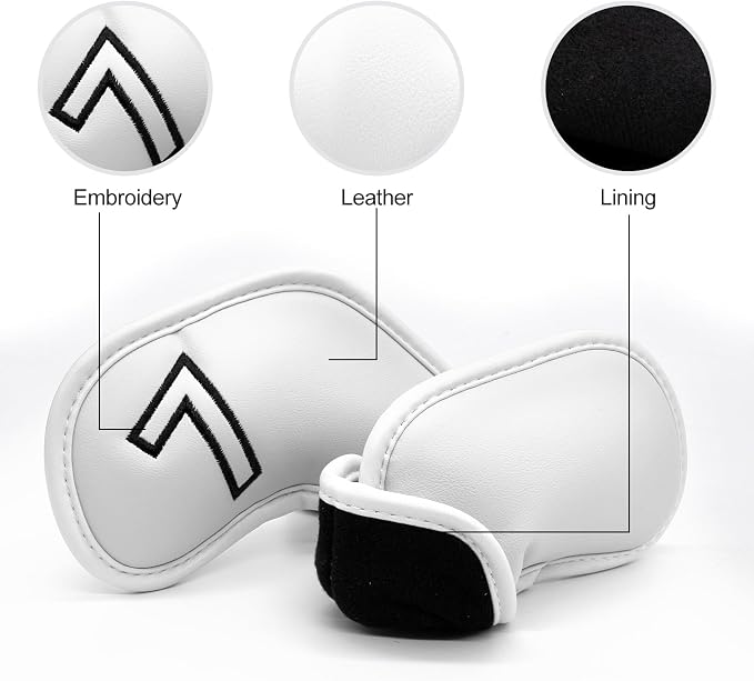 Montela Golf Iron Covers, Golf Iron Head Covers Leather Golf Iron Covers Set - Image 5