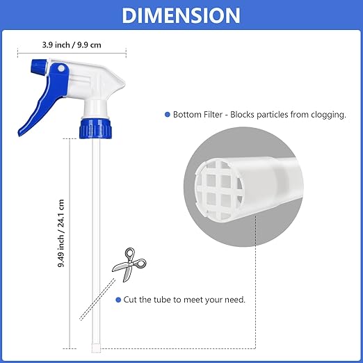 6 Pack Universal Spray Bottle Replacement Nozzle, Mist & Stream Trigger Sprayer - Image 4