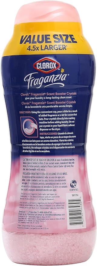 Clorox Fraganzia Laundry Scent Booster Crystals in Rose Scent - Image 6