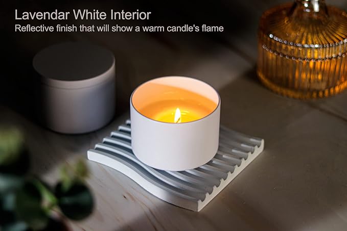 Aroparc White Candle Tins - 8oz - Image 3