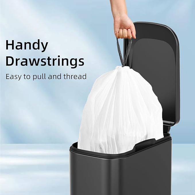 120 Counts 1.6 Gallon Mini Drawstring Trash Bags, Small Garbage Bags by KSSKSS - Image 3
