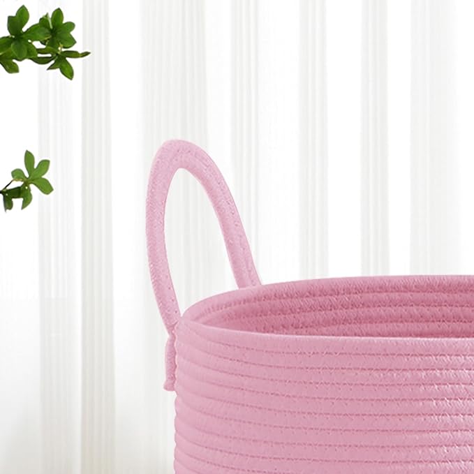 VIPOSCO Large Laundry Hamper, Tall Woven Rope Storage Basket - Image 3