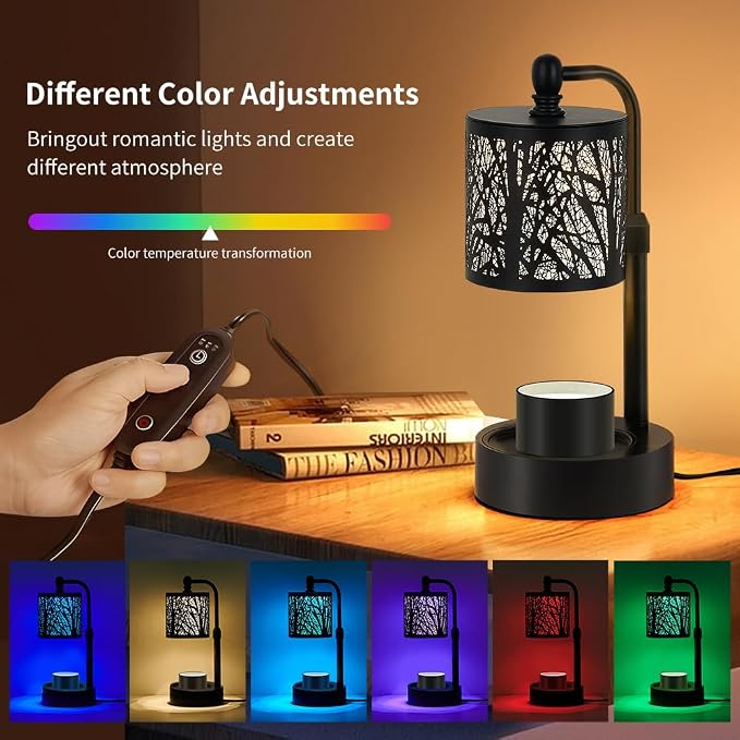 Tree Candle Warmer Lamp, LED Colors Changing Candle Warmer - Image 4