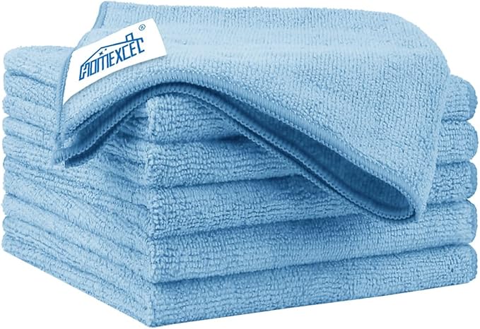 HOMEXCEL Microfiber Cleaning Cloth 6 Pack 12.5 x 12.5 inch Microfiber Towels by HOMEXCEL