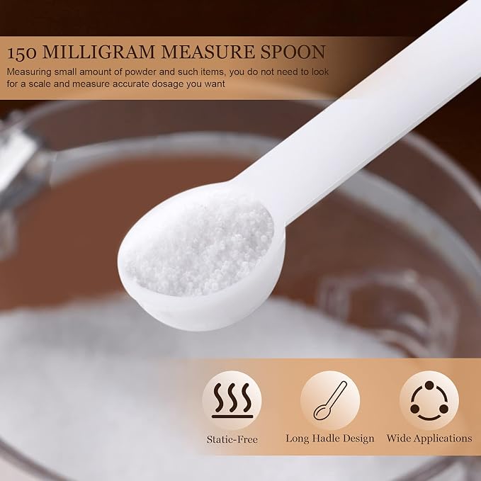 Honeydak 1/32 Teaspoon Micro Scoops 150 Milligram Mini Measuring Spoons Tiny - Image 3