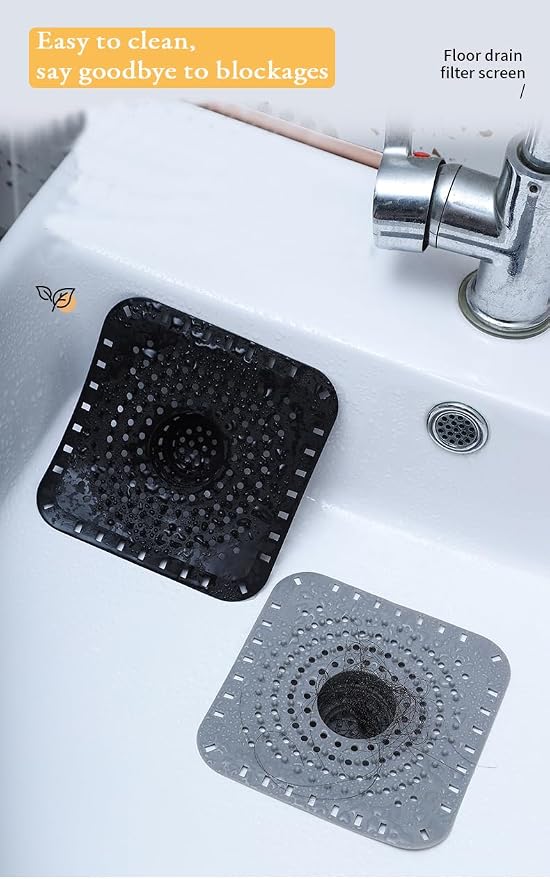 Drain Hair Catcher, Silicone Bathtub Drain Protector 2 PCS - Image 5