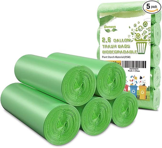 Small Trash Bags, Biodegradable 2.6 Gallon Extra Thick Garbage Bags, Recycling by AllEffortsForAllBags