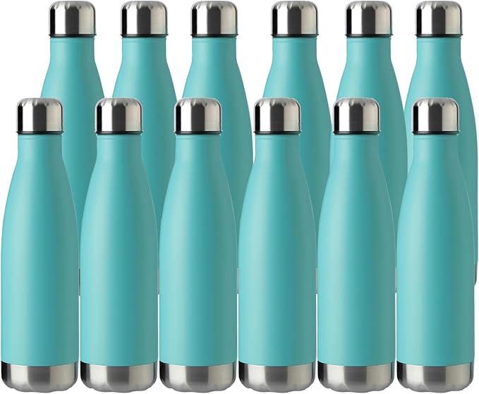 MEWAY 17oz Sport Water Bottle 12 Pack Vacuum Insulated Stainless Steel by MEWAY