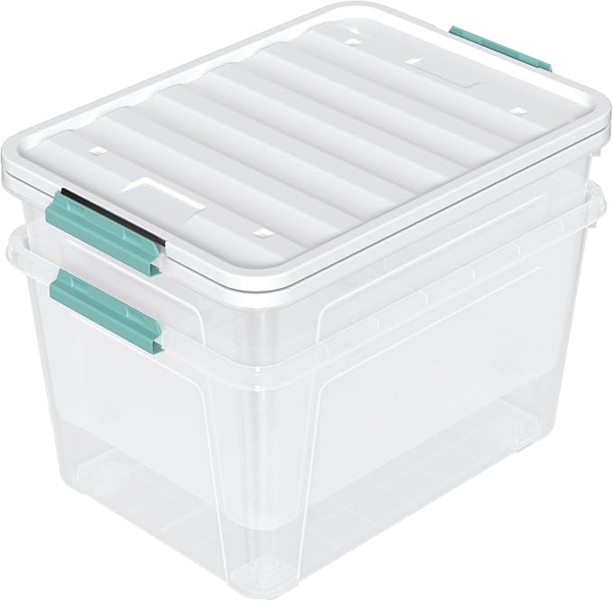Zopnny 2-Pack Large Latching Box, 85 Quart Plastic Storage Bin - Image 7