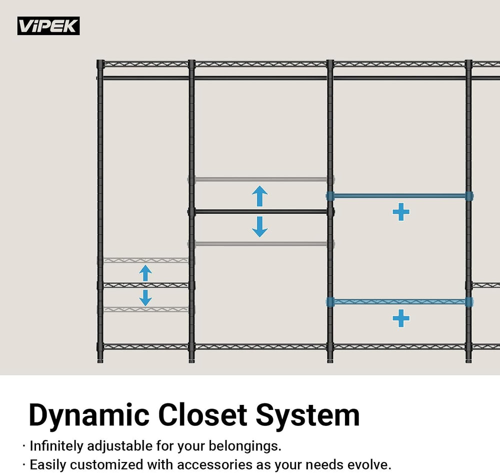 VIPEK X10 Heavy Duty Clothes Rack, Expandable Metal Clothing Racks for Hangin...