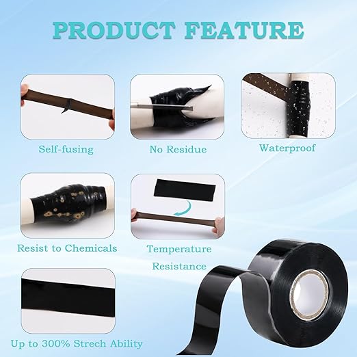 Waterproof Silicone Tape 1 in x 16.5 Ft Extra Strong Waterproof Rubber Leak - Image 3