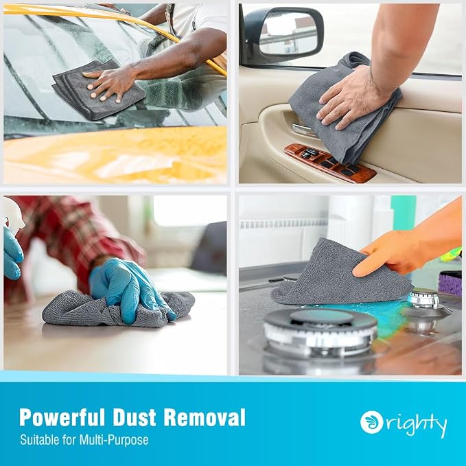 Orighty Microfiber Cleaning Cloth, 12 Pack Microfiber Towels - Image 4