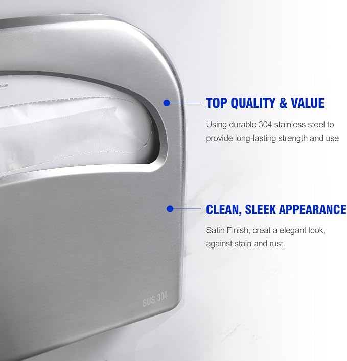 Toilet Seat Cover Dispenser Wall Mount Commercial, Half Fold Toilet Seat Cover - Image 2