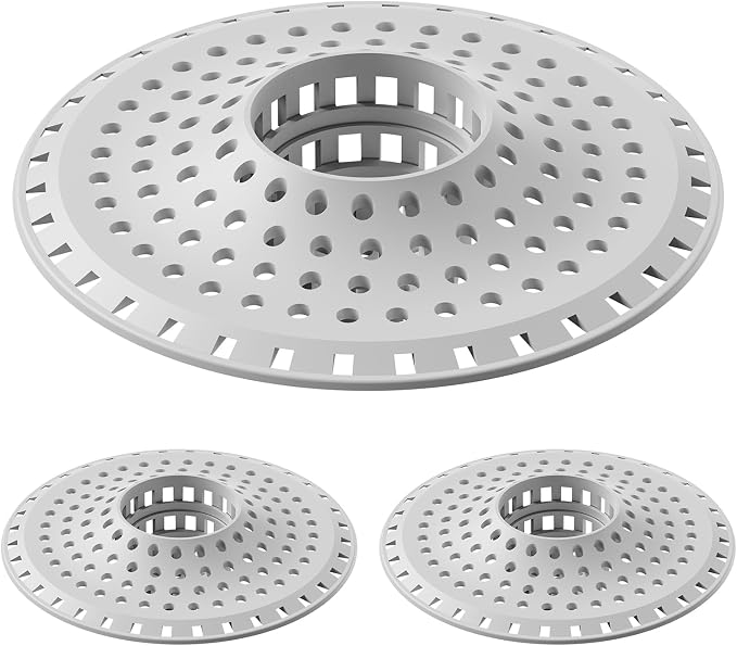Bathtub Drain Hair Catcher, Silicone Tub Hair Catcher Drain Protector, by SayGoodbyetoHairClogging