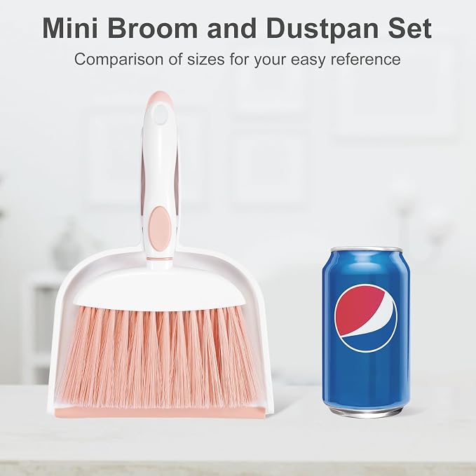 NACENA Small Dust Pan and Brush Set, Mini Broom and Dustpan Set Small Hand - Image 7