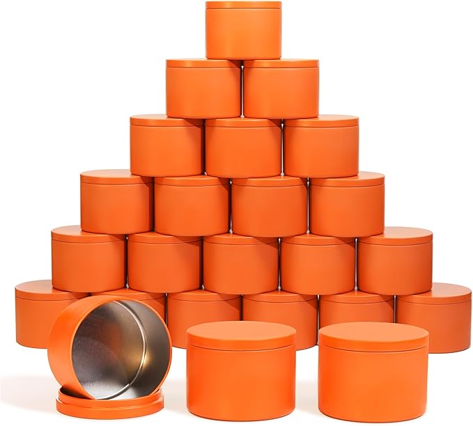 Aroparc Candle Tins 8oz with Lids, 24 Pack Seamless Candle Containers by Tobeno1candlemakingsupplier