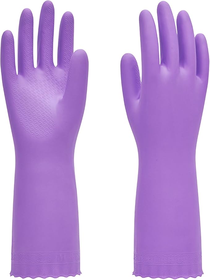 PACIFIC Cleaning Gloves with Latex free, Dishwashing Kitchen Gloves with Cotton by PACIFICPPE