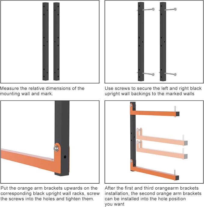 Lumber Rack Wall Mount, Lumber Storage Rack, Heavy Duty Wood Storage Racks - Image 7