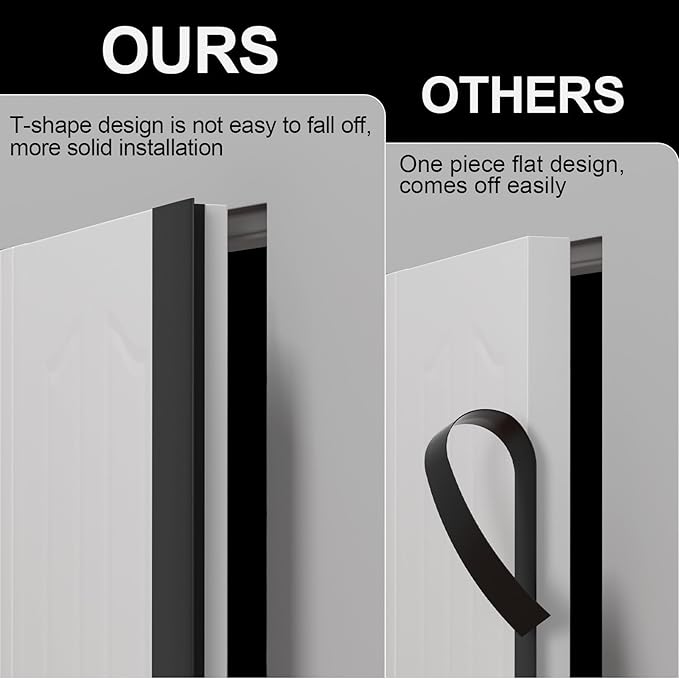 T-Shaped Door Draft Stopper, 1.97 in x 10 Ft Silicone Seal Strip - Image 7