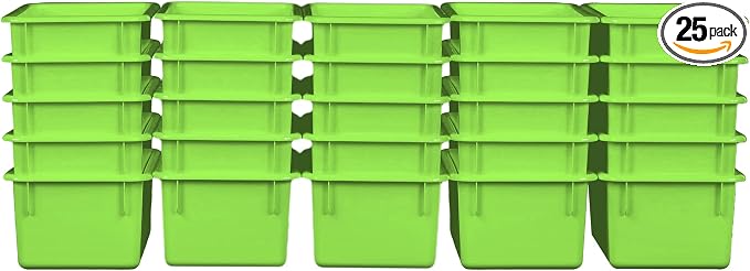 Wood Designs Cubby Storage Bin, Heavy Duty Plastic Containers by Unknown