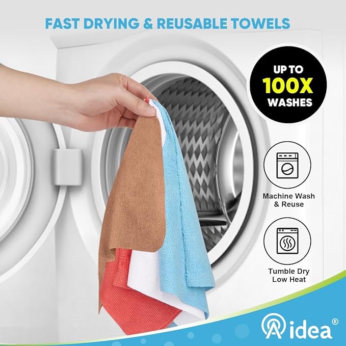 AIDEA Microfiber Cleaning Cloth 165 Sheets 3 Roll, Microfiber Towels - Image 6