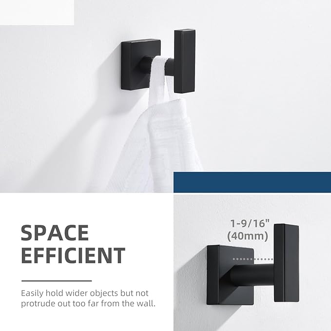 Angle Simple Towel Hook for Bathroom, Stainless Steel Hand Towel Coat Hook for - Image 5