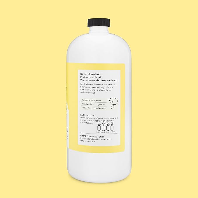 Fresh Wave Lemon Scent Odor Eliminator Spray & Air Freshener Refill, 32 fl. oz. - Image 6